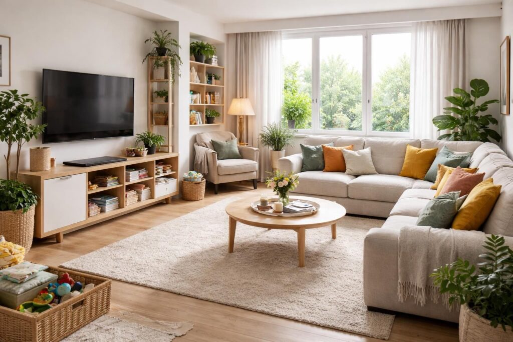 découvrez nos conseils pratiques pour aménager un salon familial fonctionnel alliant confort, espace et convivialité, idéal pour partager des moments en famille.