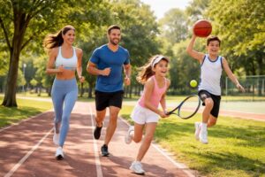 découvrez comment le sport de haut niveau favorise le bien-être et l'épanouissement d'une famille heureuse et soudée.