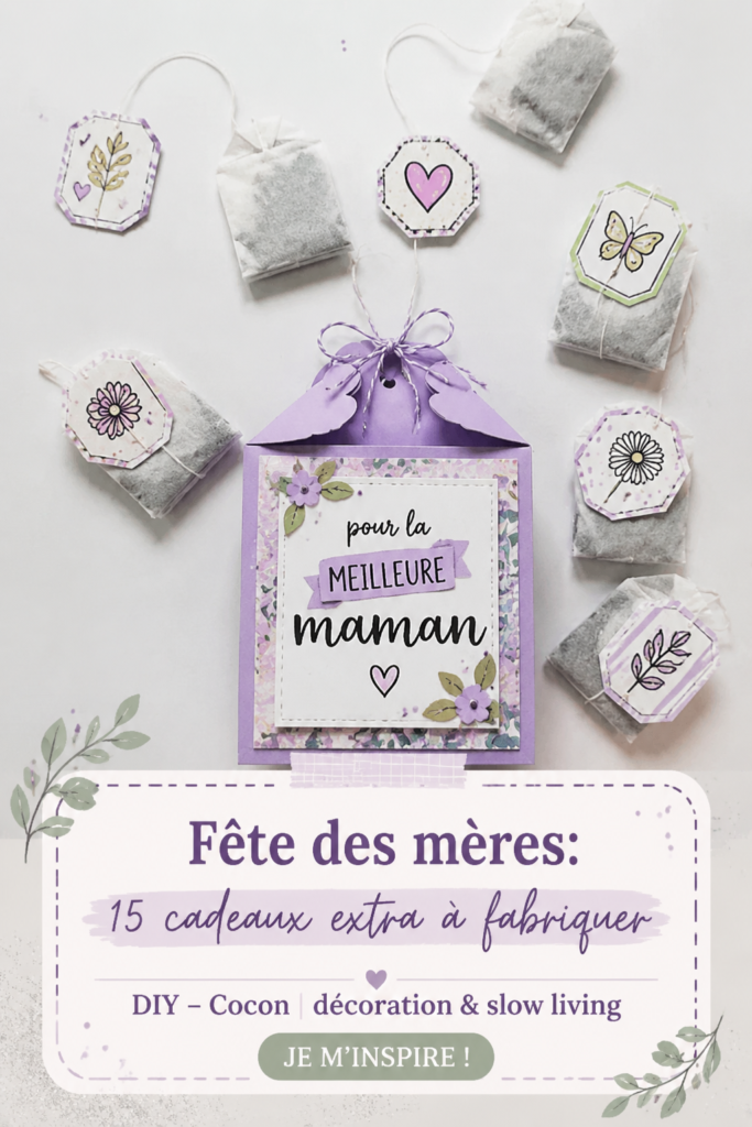 Un joli cadeau fait maison pour la fête des mères, offert avec amour.
