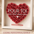 Cadre photo décoré avec des fleurs en papier colorées, idéal comme cadeau pour la fête des mères.
