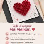 Carte DIY pour la fête des mères avec décorations colorées et message doux.