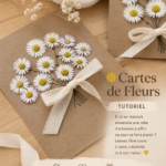Une carte de fleurs créative faite main.