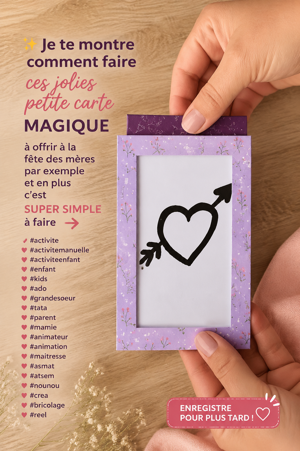 Image de cartes magiques colorées faites maison pour la fête des mères