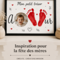 Un ensemble de créations artisanales pour la fête des mères, incluant des cadeaux faits main.