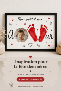 Un ensemble de créations artisanales pour la fête des mères, incluant des cadeaux faits main.