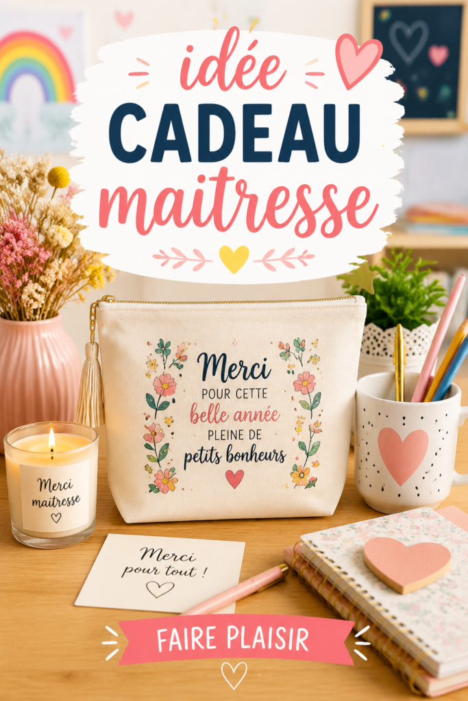 Idées de cadeaux créatifs pour remercier la maîtresse.