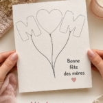 Carte decorative pour la fête des mères avec un message tendre.