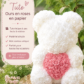 Ours en papier coloré réalisé en DIY, idéal comme cadeau
