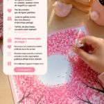 Une activité de peinture familiale inspirée des cerisiers en fleur