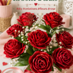 Un assortiment de roses colorées fabriquées à partir de plateaux à œufs, montrant leur beauté et leur originalité.