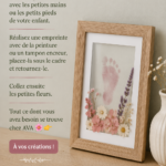 Empreintes de mains d'enfant colorées dans un cadre fait maison