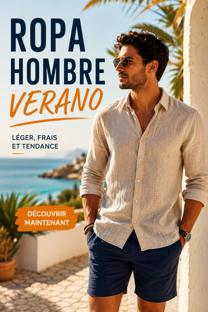 Un mannequin portant une tenue d'été élégante pour hommes.