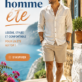 Homme portant une tenue légère d'été avec un chapeau et des lunettes de soleil.