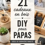 Cadeaux en bois DIY pour la fête des pères avec divers objets