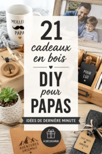 Cadeaux en bois DIY pour la fête des pères avec divers objets