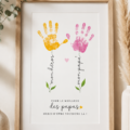 Cadeau créatif d'empreinte de main pour la fête des pères