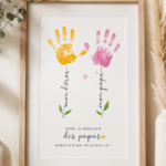 Cadeau créatif d'empreinte de main pour la fête des pères