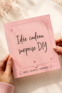 Idée de cadeau surprise fait maison avec un emballage créatif.