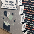 Exemple de carte en escalier réalisée avec soin, mettant en avant la créativité artisanale.