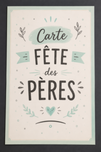 Modèle de carte pour la fête des pères à imprimer et personnaliser