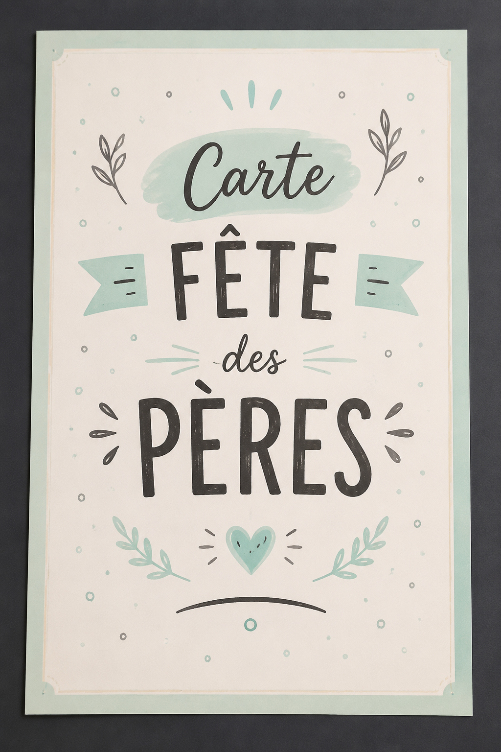 Modèle de carte pour la fête des pères à imprimer et personnaliser