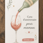Une carte d'anniversaire colorée pour maman avec des embellissements faits main.