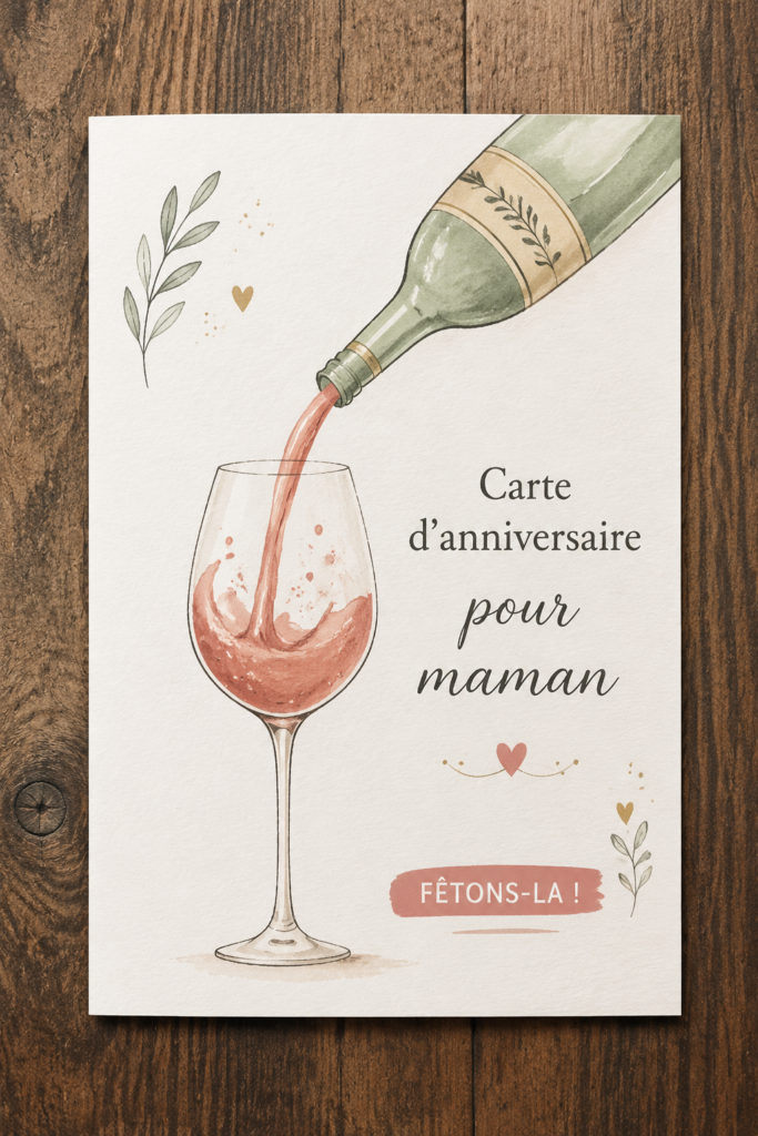 Une carte d'anniversaire colorée pour maman avec des embellissements faits main.