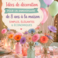 Décorations colorées pour un anniversaire d'enfant avec des éléments DIY.