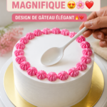 Gâteau magnifiquement décoré avec des fleurs en sucre et des détails raffinés