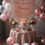 Un magnifique bouquet de fleurs colorées pour l'anniversaire d'une mère.