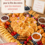 Brunch de fête des mères avec des plats savoureux et une belle présentation.