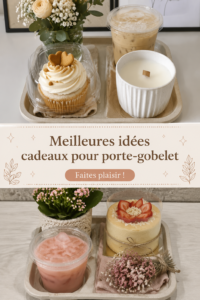 Idées de cadeaux pour amateurs de gobelets, présentées sur une table élégante.
