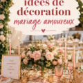 Décoration de mariage romantique avec des fleurs et des bougies