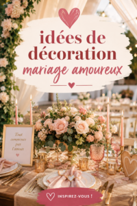 Décoration de mariage romantique avec des fleurs et des bougies