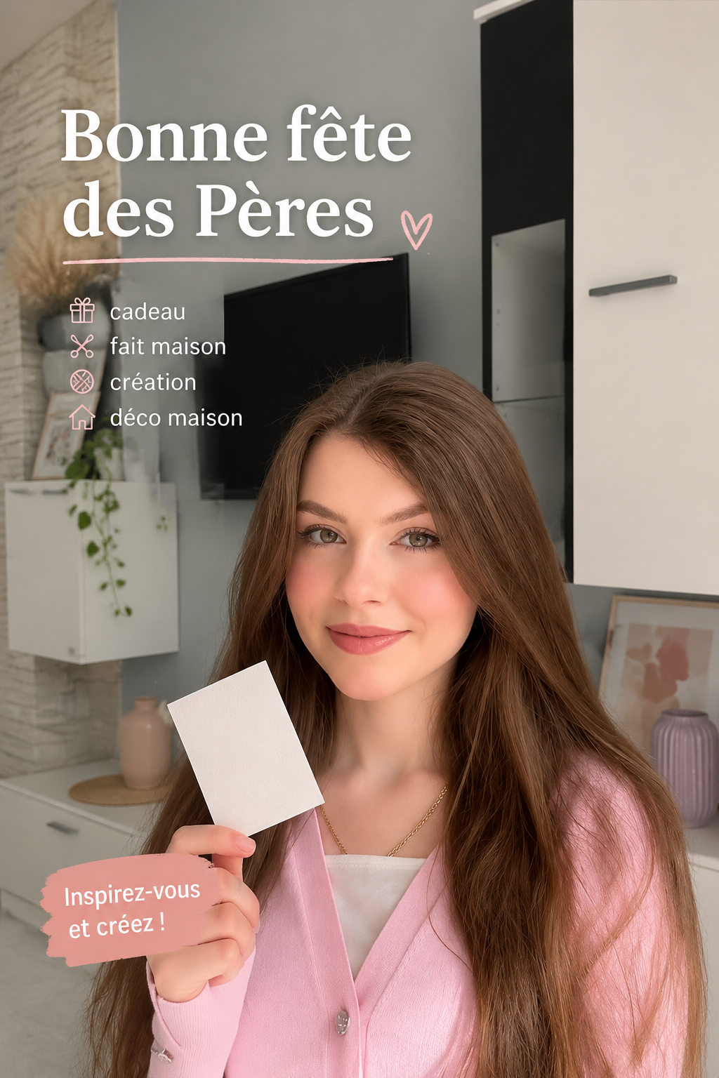 Création d'un cadeau fait main pour la fête des pères, illustrant l'amour filial.