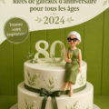 Un gâteau d'anniversaire coloré tendance pour 2024 avec décorations ludiques.