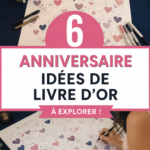 Livre d'or créatif avec des messages d'invités colorés