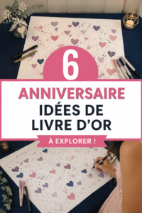 Livre d'or créatif avec des messages d'invités colorés