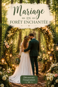 Mariage en forêt avec un décor enchanteur et romantique