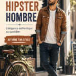 Un homme portant une chemise à carreaux et un chapeau, représentant la mode hipster masculine.
