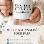 Mug personnalisé avec le prénom des enfants pour un papa