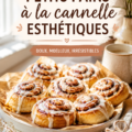 Petits pains à la cannelle disposés joliment sur une table de fête.