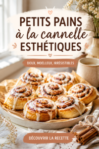 Petits pains à la cannelle disposés joliment sur une table de fête.