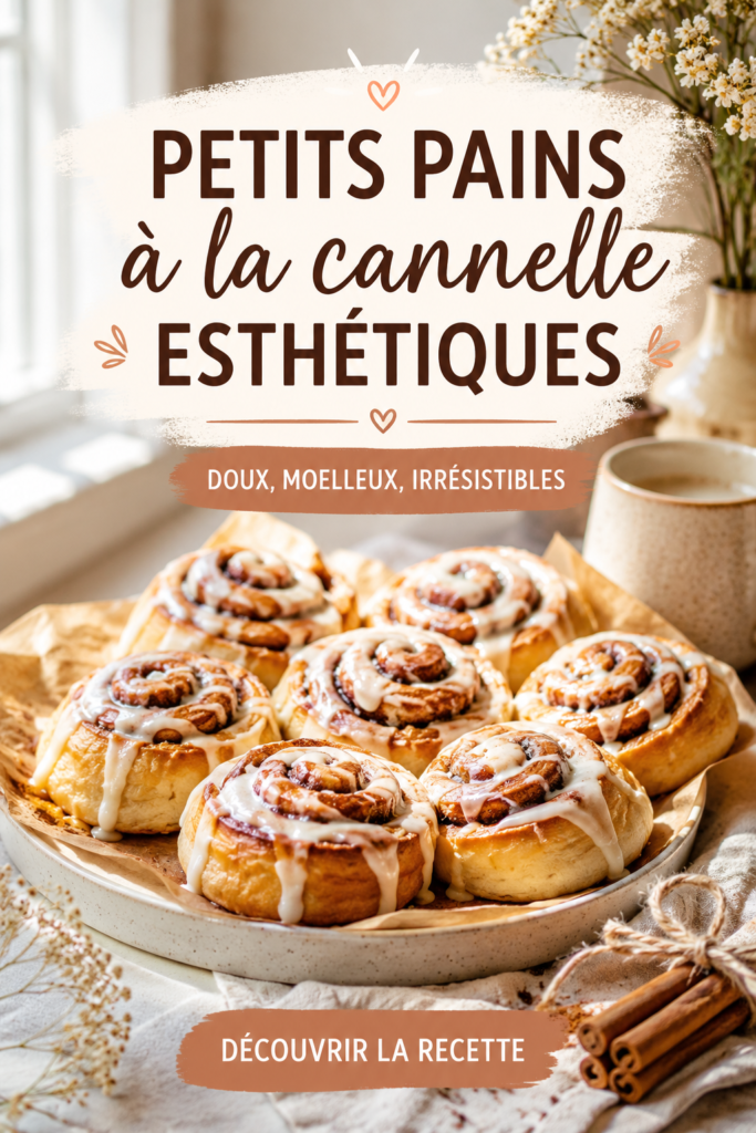 Petits pains à la cannelle disposés joliment sur une table de fête.
