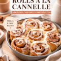 Rolls à la cannelle dorés sur une assiette, prêts à être dégustés