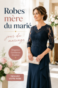 Robe élégante pour la mère du marié en tissu fluide et couleurs douces