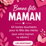Texte touchant sur une carte pour la fête des mères avec un fond floral.