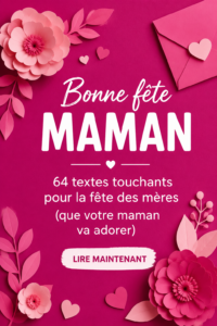 Texte touchant sur une carte pour la fête des mères avec un fond floral.