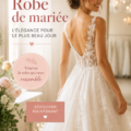 Robe de mariée élégante avec dentelle et décolleté en V.
