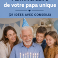 Père célébrant son anniversaire avec une surprise et un gâteau